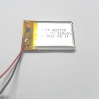 Small lipo battery 3.7V 310mAh PD402735