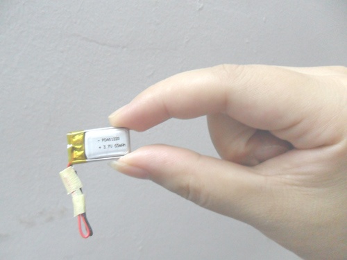 Ultra small lipo battery 3.7V 65mAh PD401220