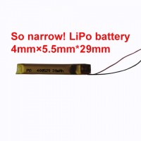 Ultra narrow lipo battery