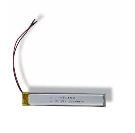 11mm narrow 3.7V 250mAh lithium polymer battery PD431165