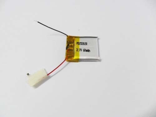3.7V Lithium polymer battery 60mAh small and thin PD252020