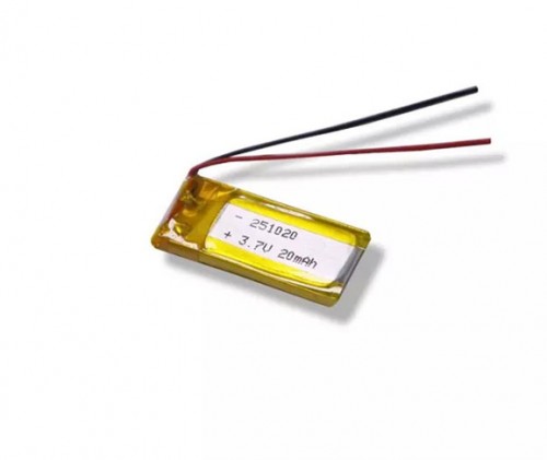 Ultra small Lithium polymer battery PD251020 3.7V 20mAh